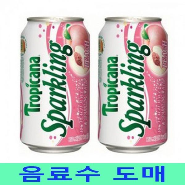 트로피카나 캔 스파클링(복숭아) 음료도매 355mlX24개