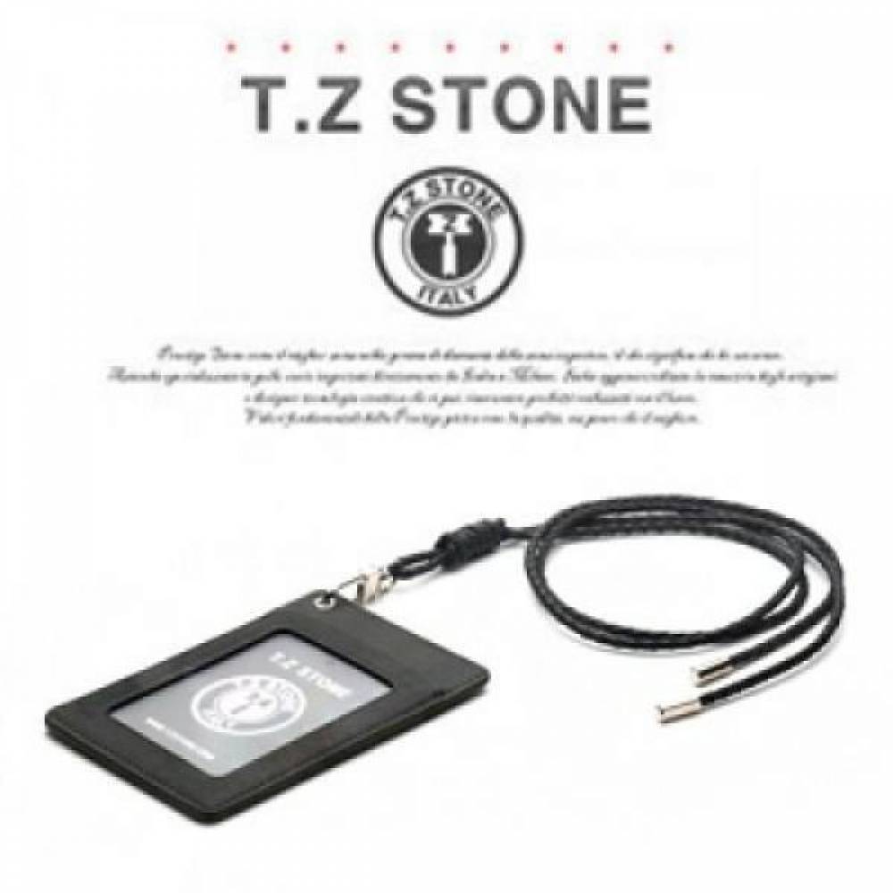 티지스톤-TZ1D213 클래식 카키 목걸이형 카드지갑(투명창)