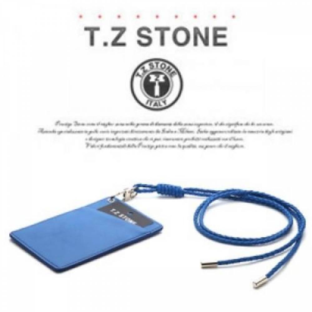 티지스톤-TZ1D219 클래식 블루 목걸이형 카드지갑(사선형)