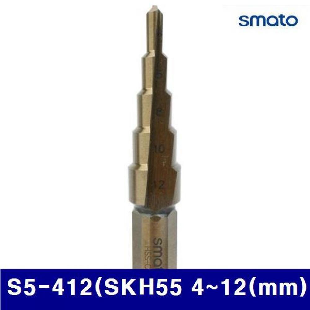 스마토 1139716 직선형 코발트 스텝드릴 S5-412(SKH55 4-12(mm) 2mm (1EA)