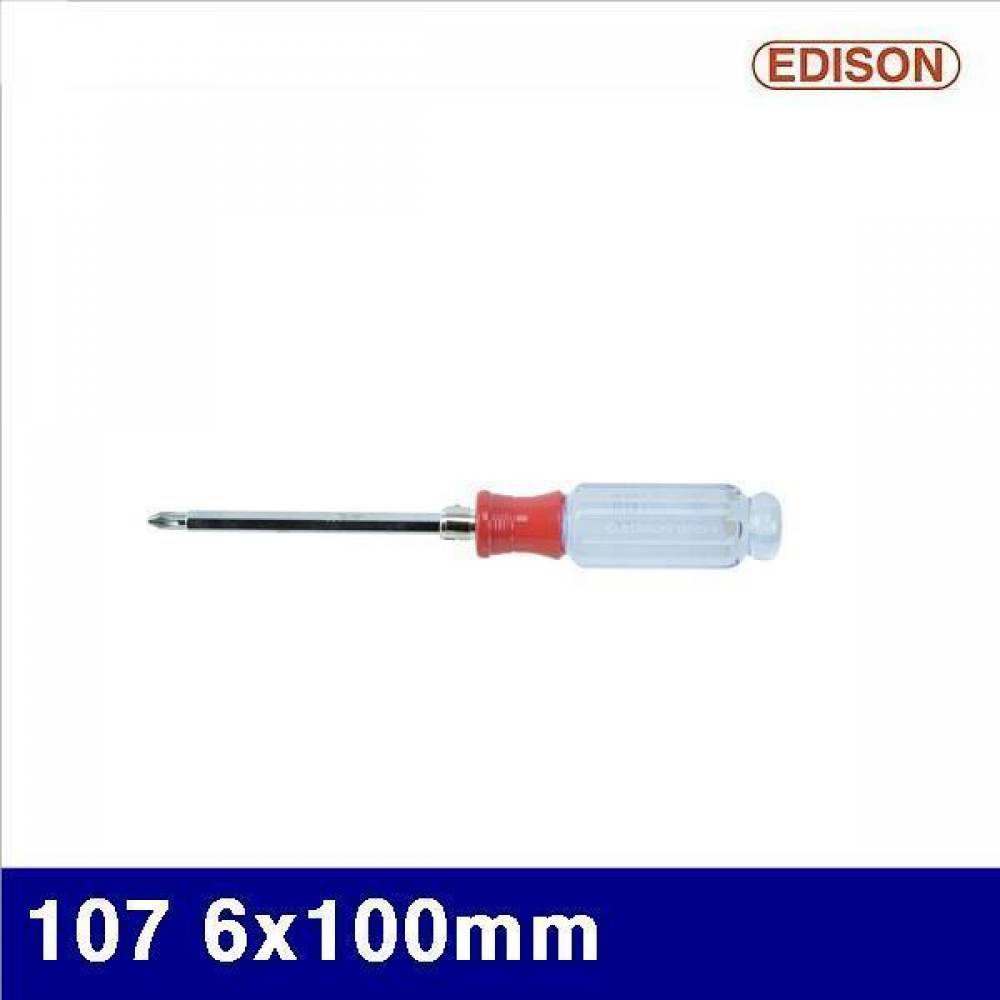 에디슨 2600594 투명 양용드라이버 107 6x100mm (십자)(일자) (1EA)