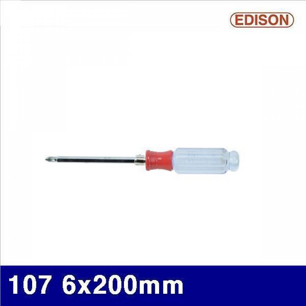 에디슨 2600619 투명 양용드라이버 107 6x200mm (십자)(일자) (1EA)