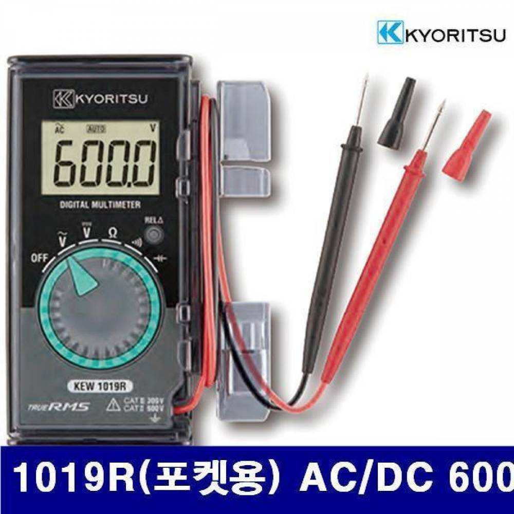 교리쯔 4164883 디지털테스터-포켓용 1019R(포켓용) AC/DC 600 40.00 (1EA)