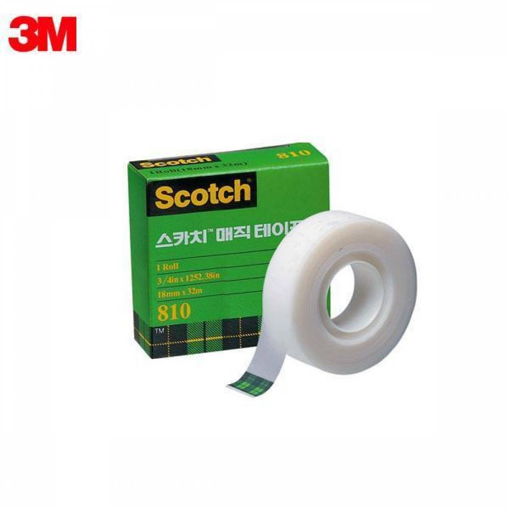 3M 스카치 매직 테이프 810R (18mm x32M) 리필(제작 로고 인쇄 홍보 기념품 판촉물)